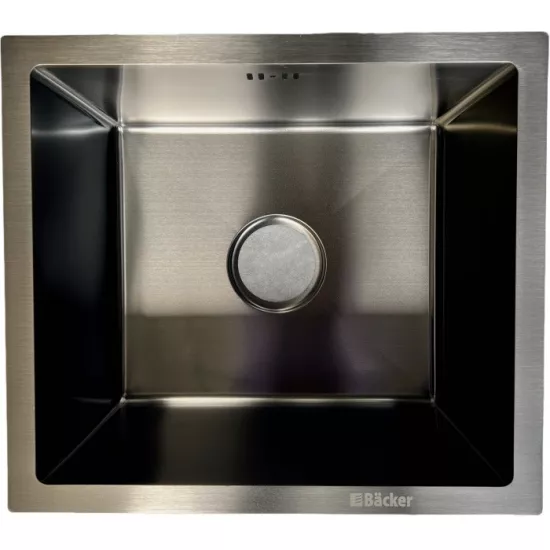 Chiuvetă de bucătărie Backer Trad 450-400J 450х400 mm, Nano Black