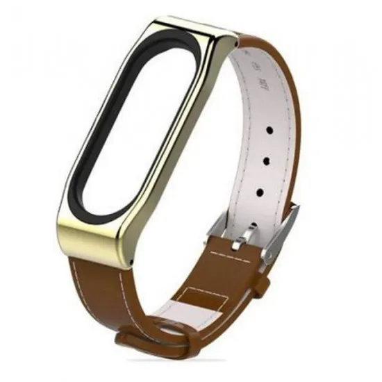 Curelușă MiJobs Mi Band 3/4, Brown/Gold