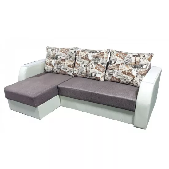 Диван угловой Art Lux E1 (2.35x1.5), кожа