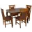 Набор мебели Eva Стол HV-29V Burnish + 4 стула DEPPA R (Burnish, F-789 Brown )