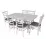 Набор мебели Eva Стол HV-32V White + 6 стульев СОСО (White, NV-10WP Grey )