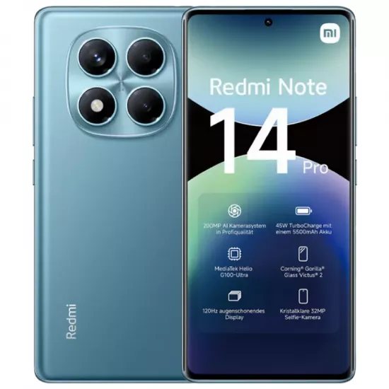 Smartphone Xiaomi Redmi Note 14 Pro 4G, 8GB/256GB, Ocean Blue