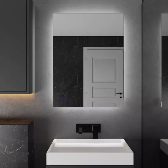 Зеркало для ванной Moonglass Alonso 100x60 cm, два сенсора, c подсветкой и подогревом