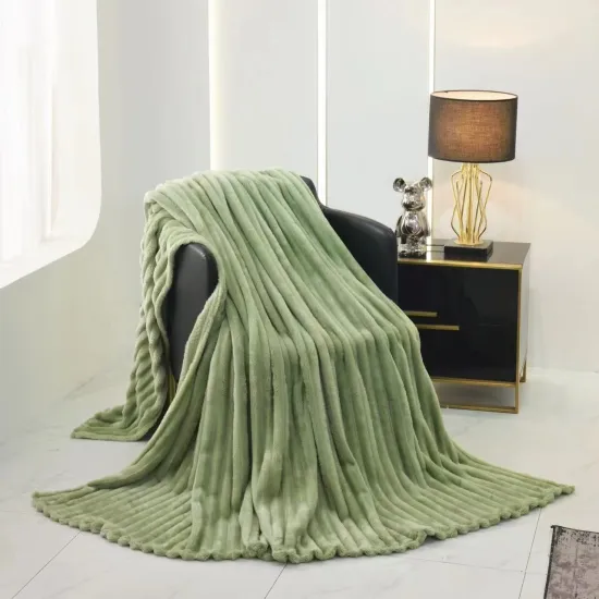Покрывало Relaxe Home Striped Fleece 200x230 см, Green
