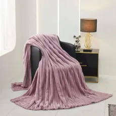 Покрывало Relaxe Home Striped Fleece 200x230 см, Powder