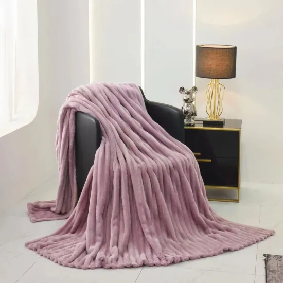 Покрывало Relaxe Home Striped Fleece 200x230 см, Powder