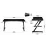 Masa de birou Huzaro Hero 2.5, 120х60 cm, Black