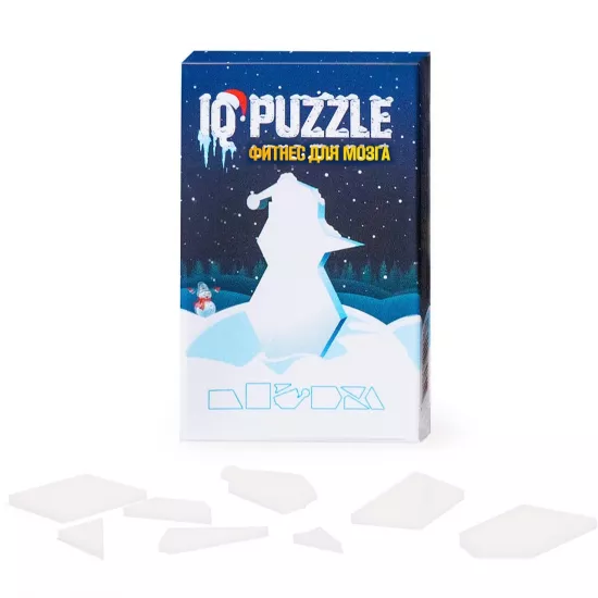 Joc de logica IQ Puzzle 0739 Snowman, 8 piese