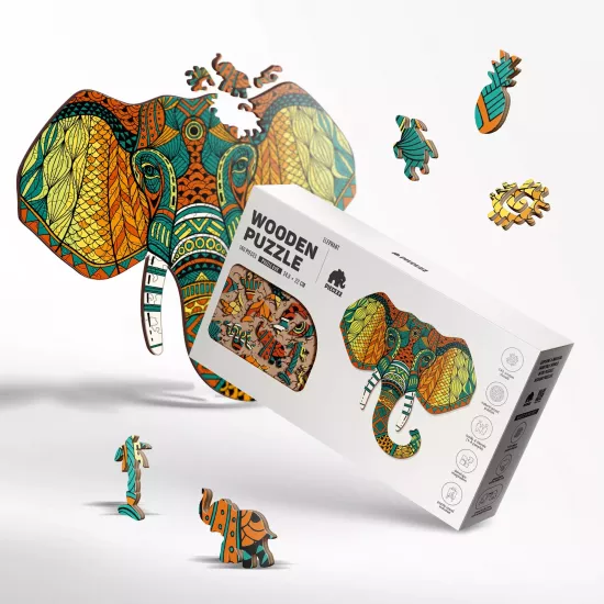 Piecezz 1941 Пазл Elephant, 140pcs