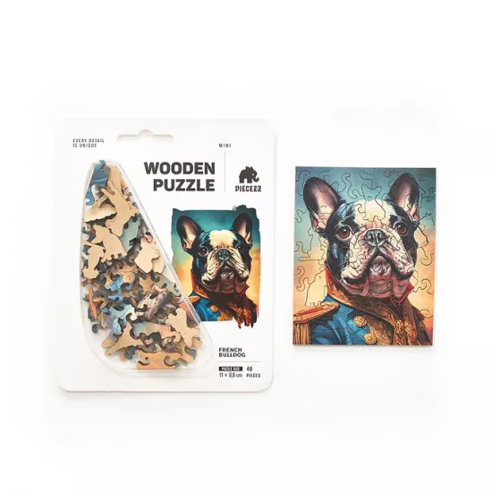 Piecezz 1842 Puzzle Mini French Bulldog, 40pcs