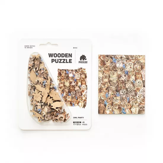 Piecezz 1859 Puzzle Mini Owl Party, 40pcs
