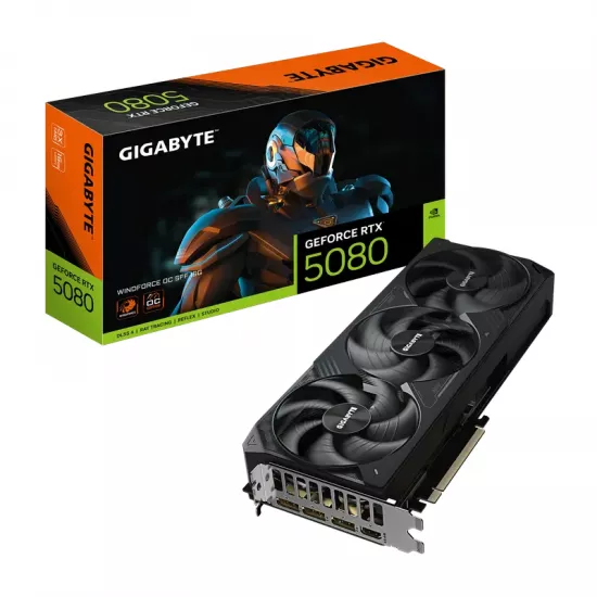 Видеокарта Gigabyte GeForce RTX 5080 WINDFORCE OC SFF (16 ГБ/256 бит)