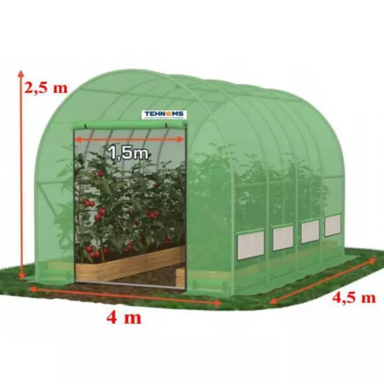 Садовая теплица Tehno MS 4,5x4x2.5m / Ø26mm / 2 uși