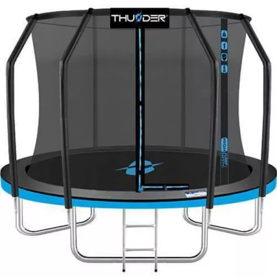 Батут Thunder Elite, 255 см, внутренняя сетка, Blue