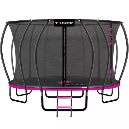Trambulină Thunder Pro 16FT, 488 cm, plasă interioară, Pink