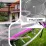 Trambulină Thunder Pro 16FT, 488 cm, plasă interioară, Pink