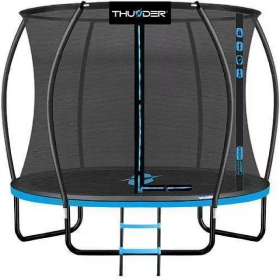 Trambulină Thunder Ultra, 185 cm, plasă interioară, Blue