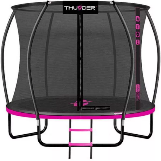 Батут Thunder Ultra, 185 см, внутренняя сетка, Pink