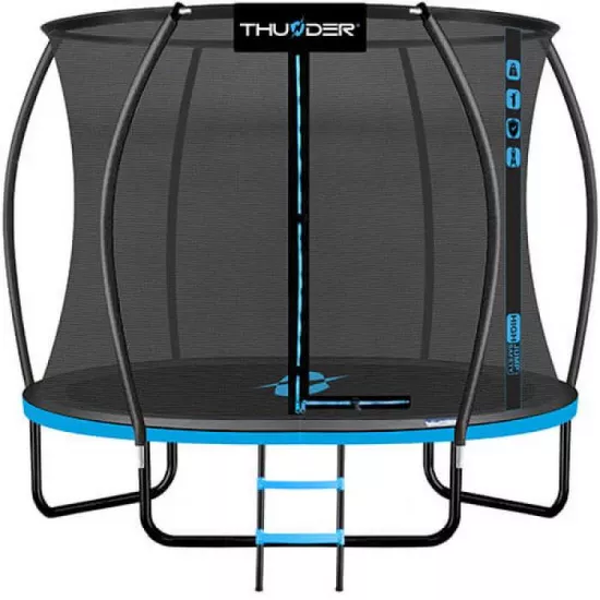 Батут Thunder Ultra, 255 см, внутренняя сетка, Blue