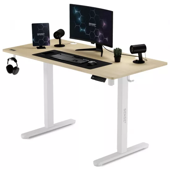 Birou Gaming Sense7 Nojo 120x60, White Pine