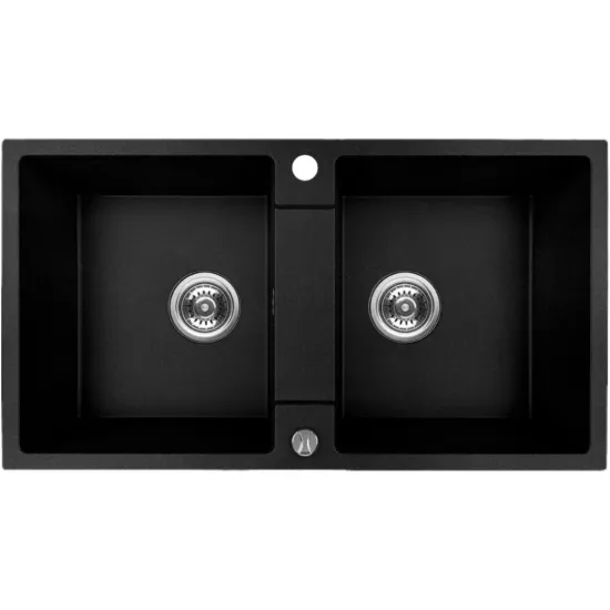 Chiuvetă de bucătărie Backer Nona Duo 800х440 mm, Black