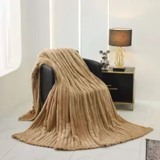 Покрывало Relaxe Home Striped Fleece 200x230 см, Beige