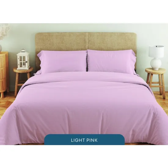 Lenjerie de pat Relaxe Home Soft Dreams Light Pink (2 persoane EURO/Bumbac)