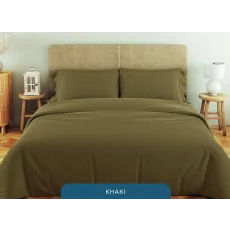 Lenjerie de pat Relaxe Home Soft Dreams Khaki (2 persoane EURO/Bumbac)