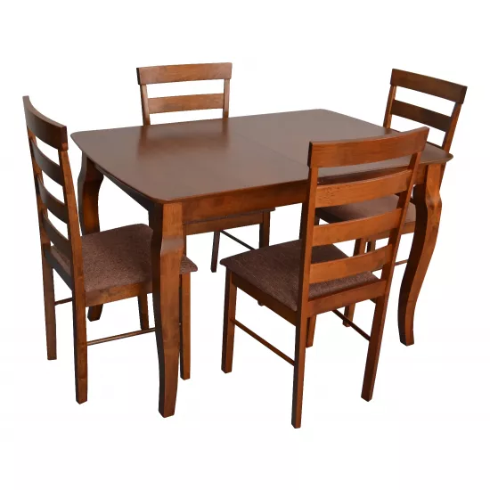 Набор мебели Eva Стол HV-29V Burnish + 4 стулa Gloria (Burnish, F-789 Brown )