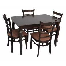 Набор мебели Eva Стол HV-29V Chocolate + 4 стула COCO (Chocolate, F-789 Brown)