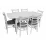 Набор мебели Eva Стол HV-29V White + 6 стульев COCO (White, NV-10WP Grey )