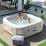 Jacuzzi gonflabil Intex Chevron Deluxe Square Bubble 28472 (1098 l/239x239x71 cm)