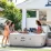 Jacuzzi gonflabil Intex Chevron Deluxe Square Bubble 28472 (1098 l/239x239x71 cm)