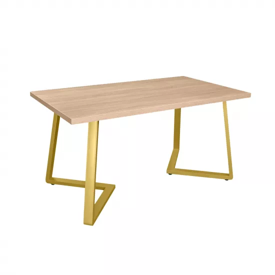 Masă pentru bucătărie DP Frida 135x75, Sonoma/Golden Leg