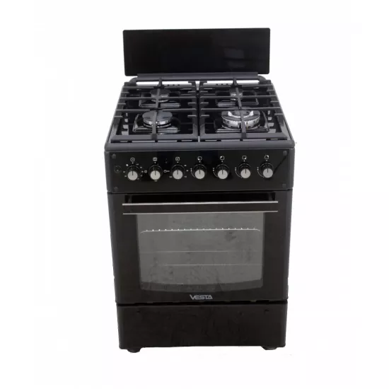 Плита Vesta GC-E6060FCTg/BL Black