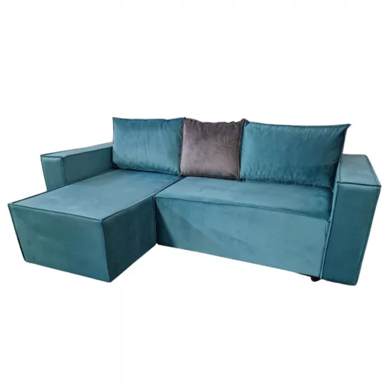 Диван угловой Art Lux E3 (2.5x1.5), Синий