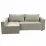 Диван угловой Art Lux E3 (2.5x1.5) один подлокотник длинный, Бежевый