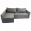 Диван угловой Art Lux E3 (2.5x1.5) один подлокотник длинный, Серый