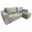 Диван угловой Art Lux E3 (2.5x1.5) складки из ткани, Серый