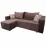 Диван угловой Art Lux E3 (2.5x1.5) скрытые швы, Коричневый