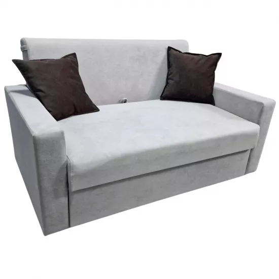 Диван прямой Art Lux N1 (0.83x1.65) подлокотники прямые, Серый