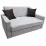 Диван прямой Art Lux N1 (0.83x1.65) подлокотники прямые, Серый