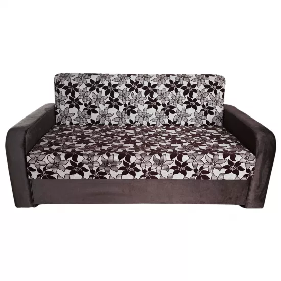 Canapea dreaptă Art Lux N1 (0.83x1.25) cotiere rotungite, Maro/Ornament