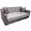 Canapea dreaptă Art Lux N2 (0.83x1.87) cotiere val din lemn, Gri