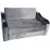 Canapea dreaptă Art Lux N2 (0.83x1.87) cotiere val din lemn, Gri