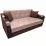 Canapea dreaptă Art Lux N2 (0.83x1.67) cotiere val din lemn, Maro