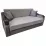 Canapea dreaptă Art Lux N2 (0.83x1.67) cotiere val din lemn, Gri