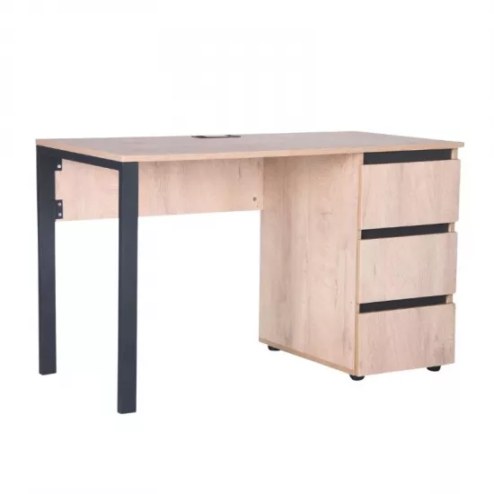 Masa de birou Pluto ST R 1380, Grafit/Stejar