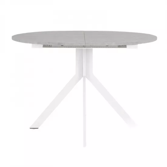 Masă pentru bucătărie Argon extensibilă, Alb/Beton