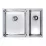 Chiuvetă de bucătărie Alveus Kombino 120 L Undermount 590x440 mm, Inox (1101960)